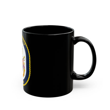USS Shoup DDG 86 Crest (U.S. Navy) Black Coffee Mug-The Sticker Space