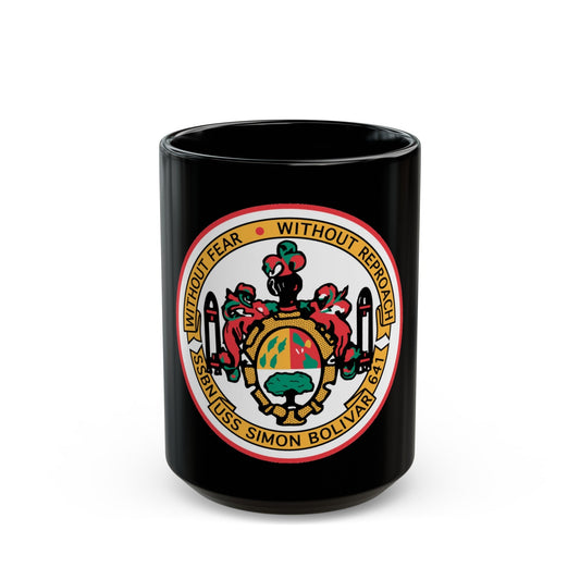 USS Simon Bolivar SSBN 641 (U.S. Navy) Black Coffee Mug-15oz-The Sticker Space