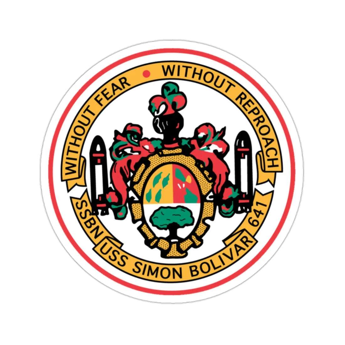 USS Simon Bolivar SSBN 641 (U.S. Navy) STICKER Vinyl Die-Cut Decal 2 Inch - The Sticker Space