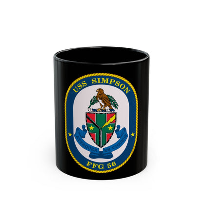 USS Simpson (U.S. Navy) Black Coffee Mug-11oz-The Sticker Space