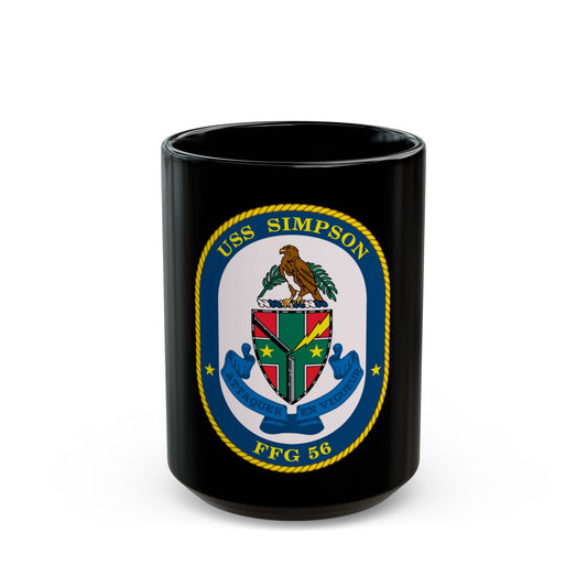 USS Simpson (U.S. Navy) Black Coffee Mug-15oz-The Sticker Space