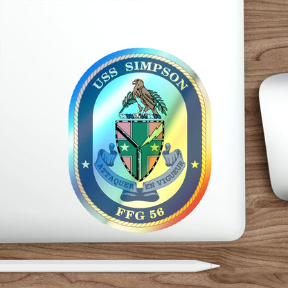 USS Simpson (U.S. Navy) Holographic STICKER Die-Cut Vinyl Decal-The Sticker Space