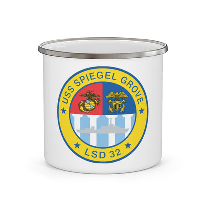 USS Spiegel Grove LSD 32 (U.S. Navy) Enamel Mug 12oz-12oz-The Sticker Space