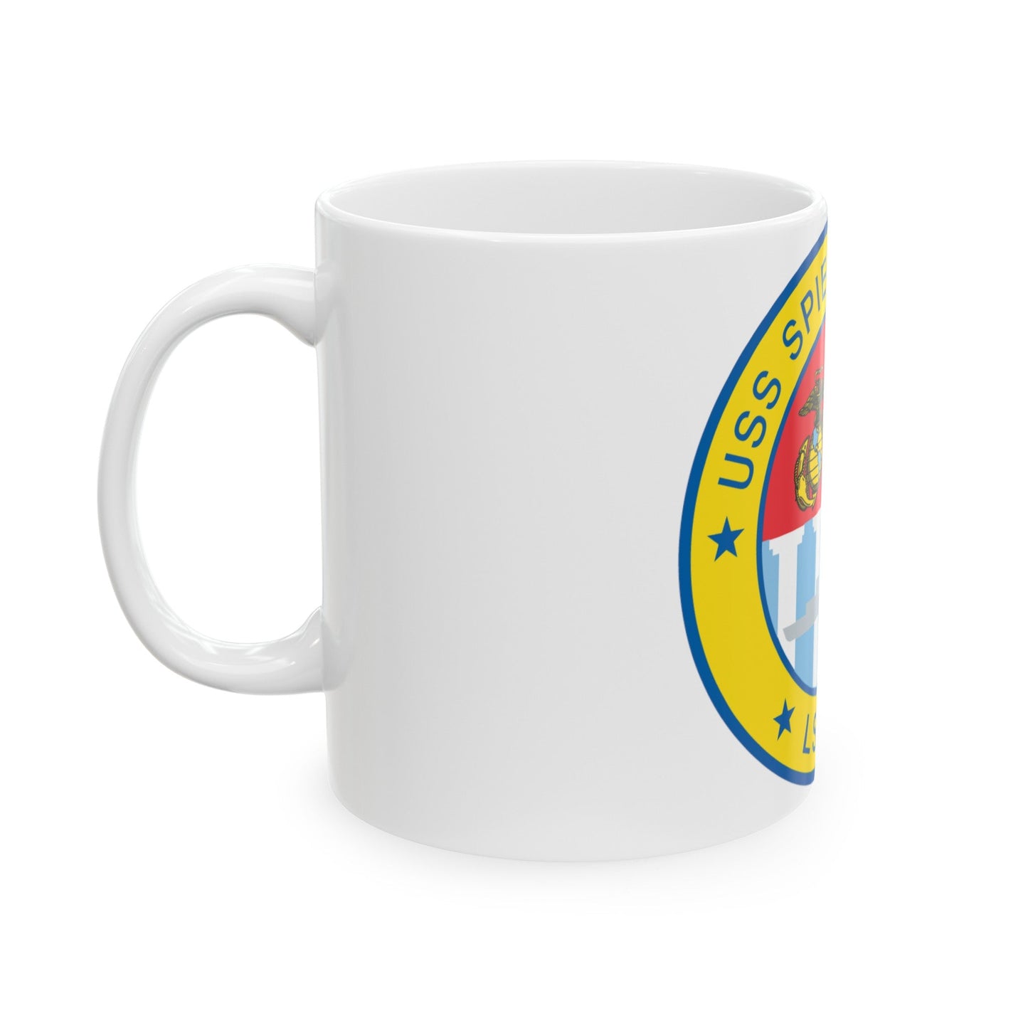 USS Spiegel Grove LSD 32 (U.S. Navy) White Coffee Mug-The Sticker Space