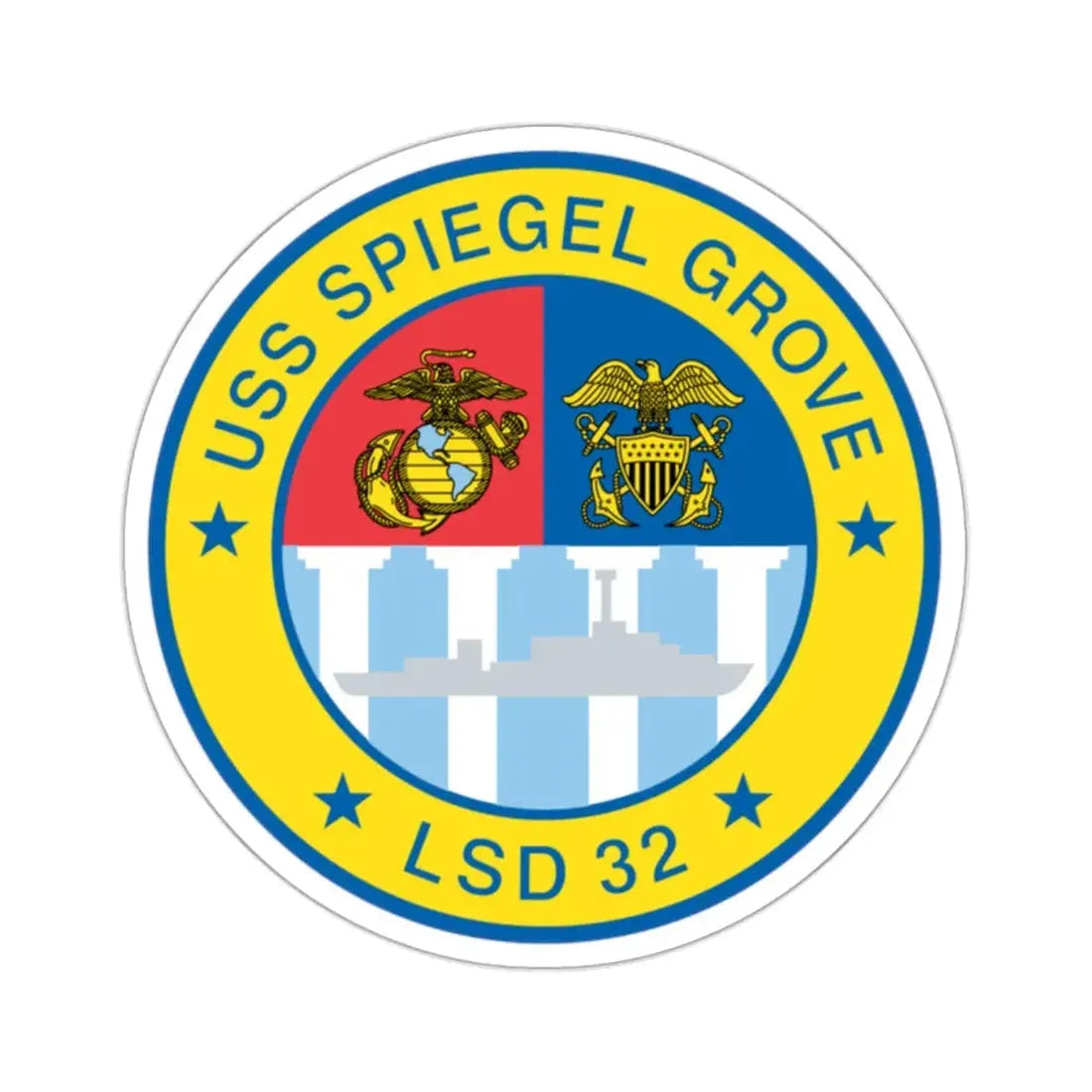 USS Spiegel Grove LSD 32 (U.S. Navy) STICKER Vinyl Kiss-Cut Decal ...