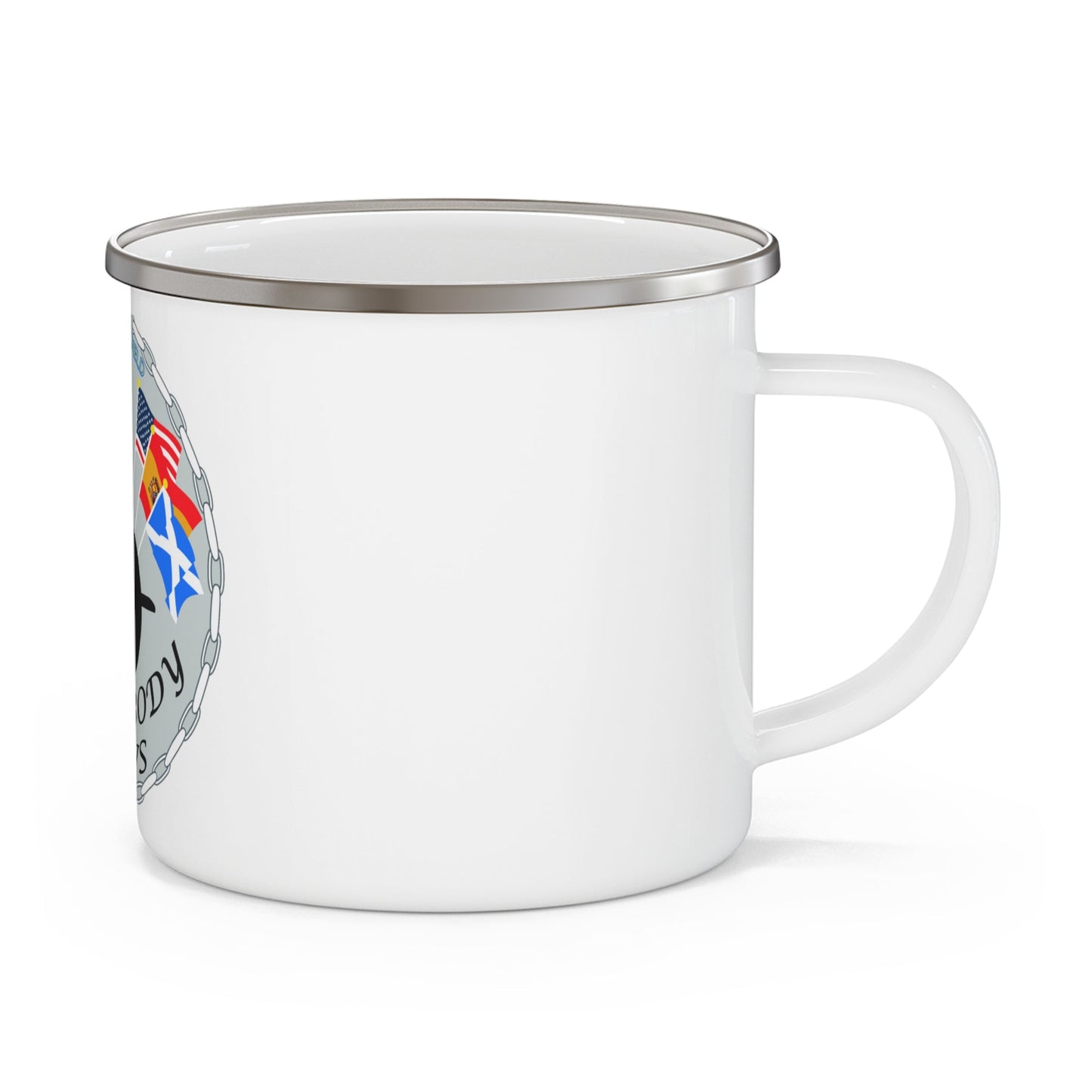 USS Springfield Everybody Rows (U.S. Navy) Enamel Mug 12oz-12oz-The Sticker Space