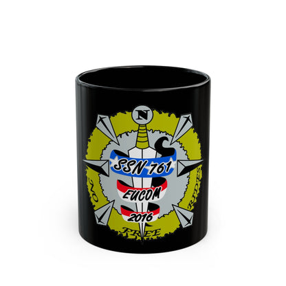 USS Springfield SSN 761 (U.S. Navy) Black Coffee Mug-11oz-The Sticker Space