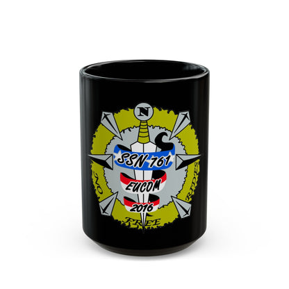 USS Springfield SSN 761 (U.S. Navy) Black Coffee Mug-15oz-The Sticker Space