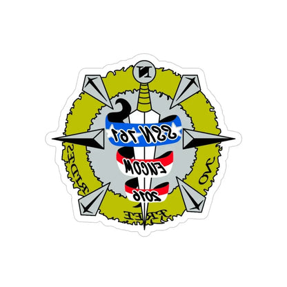 USS Springfield SSN 761 (U.S. Navy) REVERSE PRINT Transparent Die-Cut STICKER 4 Inch Die-Cut Transparent - The Sticker Space