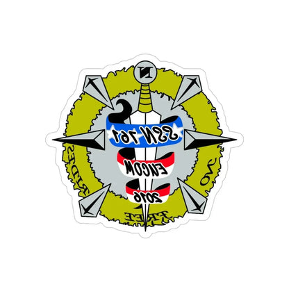 USS Springfield SSN 761 (U.S. Navy) REVERSE PRINT Transparent Die-Cut STICKER 5 Inch Die-Cut Transparent - The Sticker Space