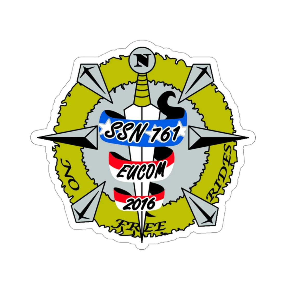 USS Springfield SSN 761 (U.S. Navy) STICKER Vinyl Die-Cut Decal 3 Inch - The Sticker Space