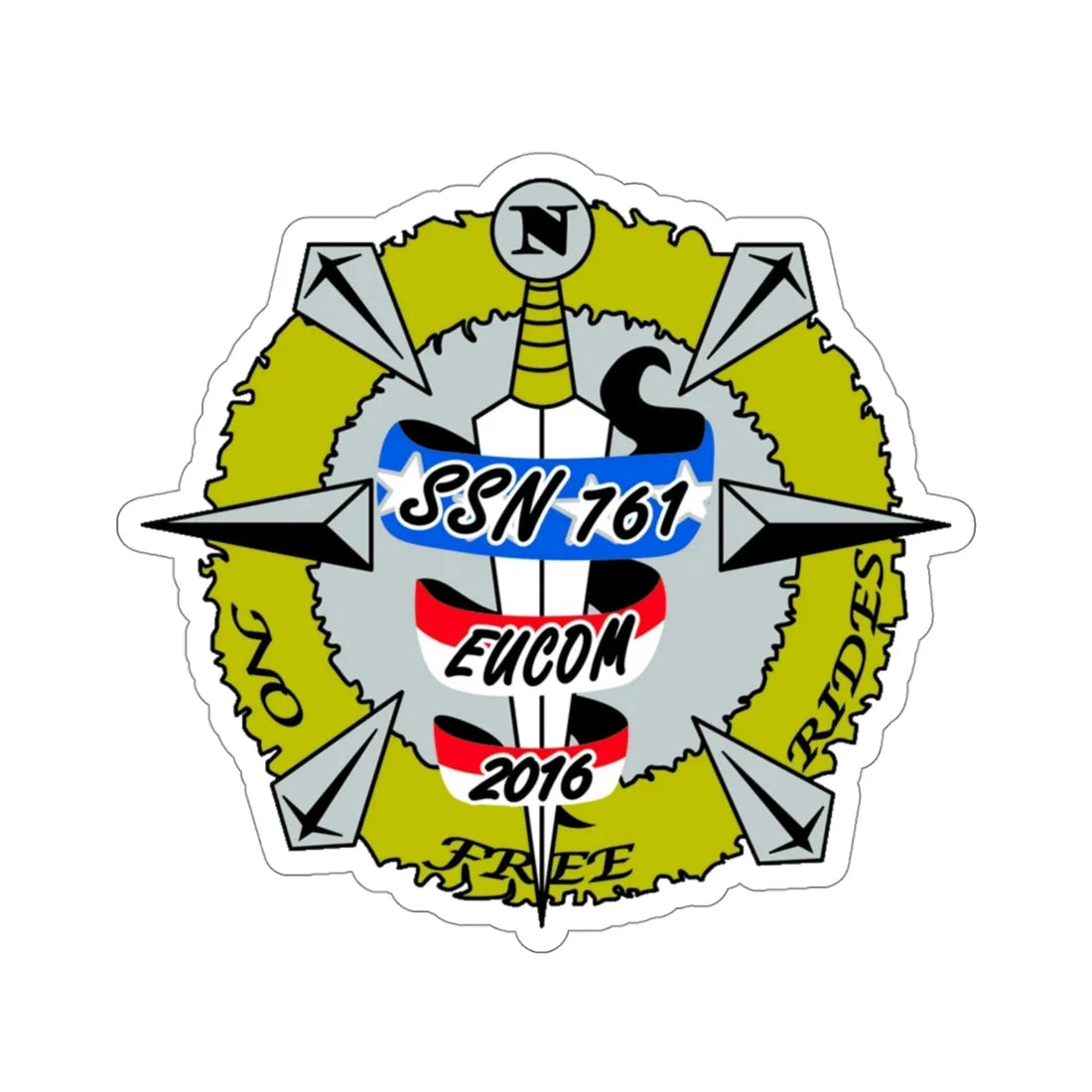 USS Springfield SSN 761 (U.S. Navy) STICKER Vinyl Die-Cut Decal 4 Inch - The Sticker Space