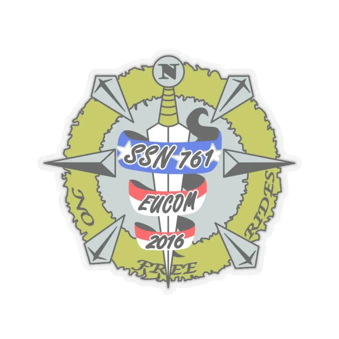 USS Springfield SSN 761 (U.S. Navy) STICKER Vinyl Kiss-Cut Decal 4 Inch Transparent - The Sticker Space