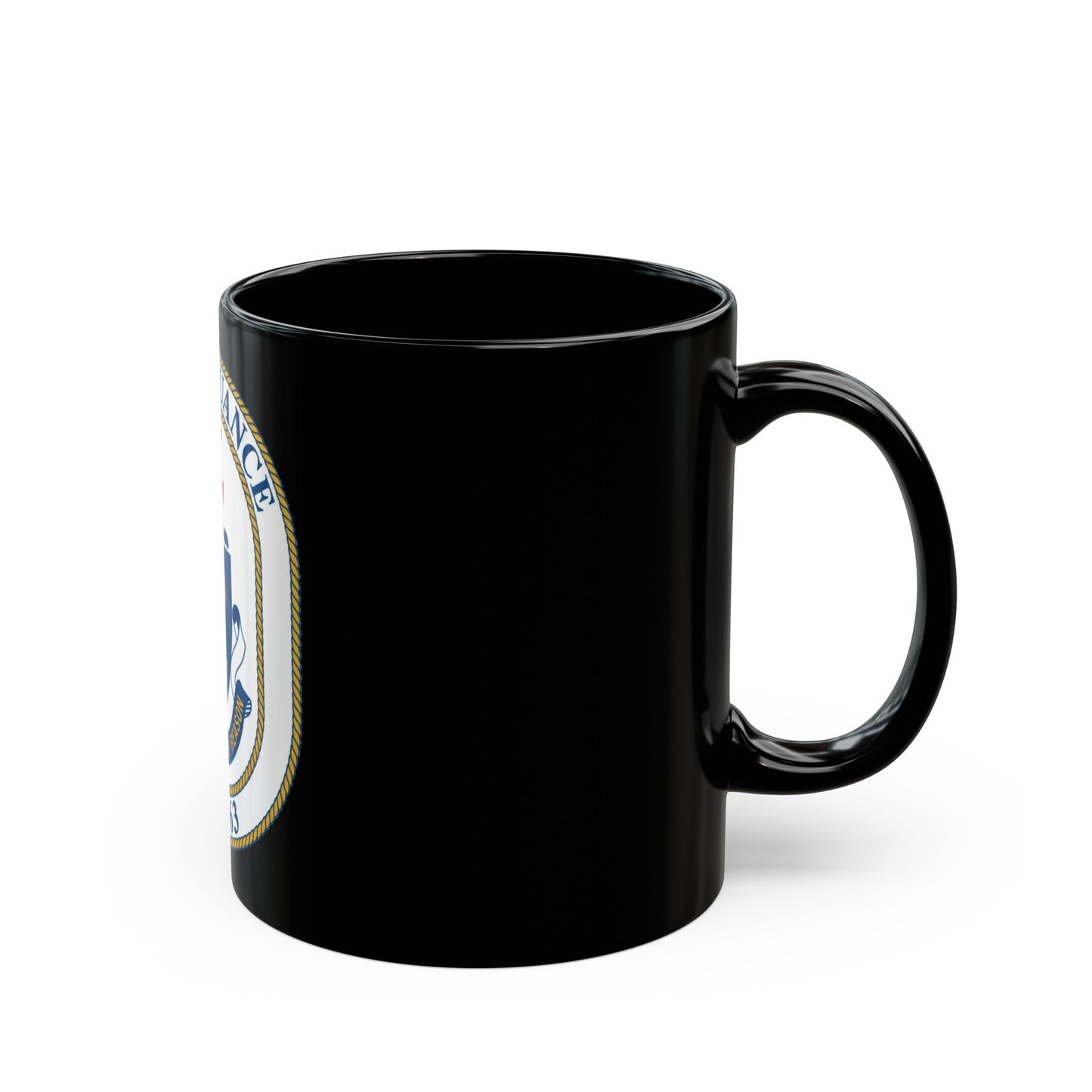 USS Spruance DD 963 (U.S. Navy) Black Coffee Mug-The Sticker Space