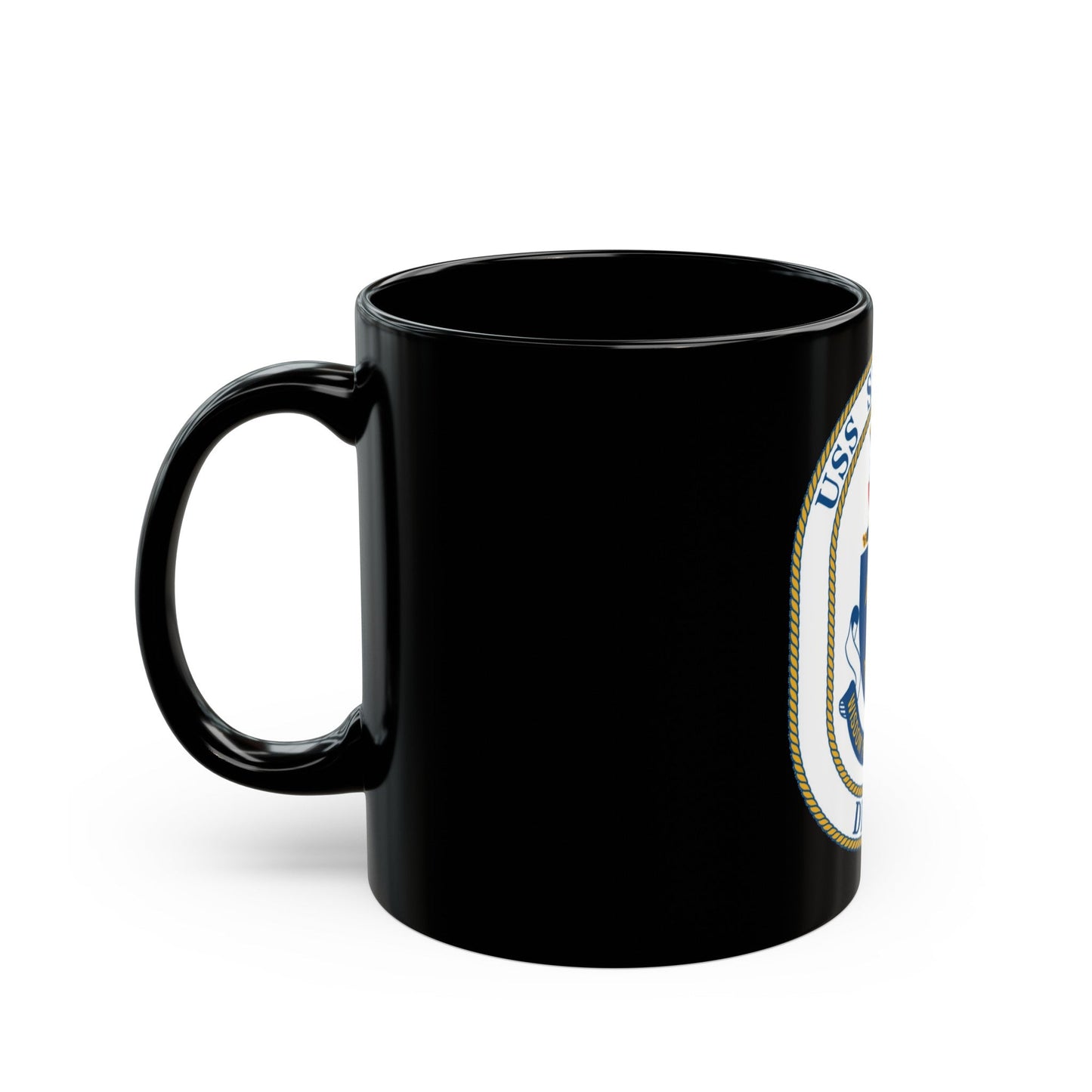 USS Spruance DD 963 (U.S. Navy) Black Coffee Mug-The Sticker Space