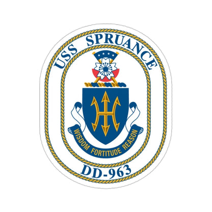 USS Spruance DD 963 (U.S. Navy) STICKER Vinyl Die-Cut Decal 2 Inch - The Sticker Space