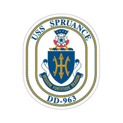 USS Spruance DD 963 (U.S. Navy) STICKER Vinyl Die-Cut Decal 6 Inch - The Sticker Space