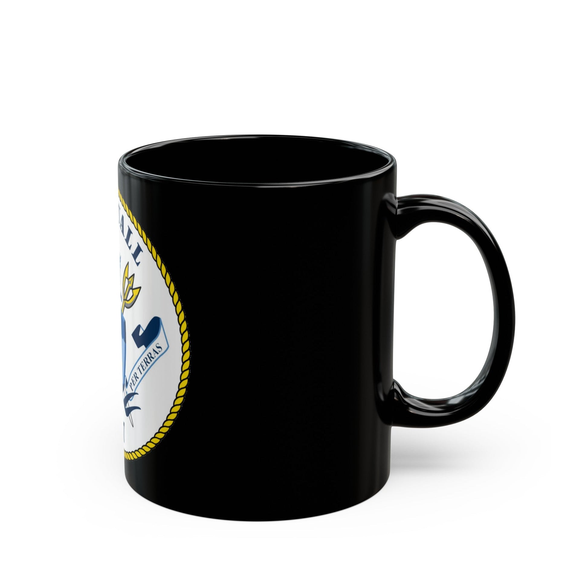 USS Squall PC7 (U.S. Navy) Black Coffee Mug-The Sticker Space