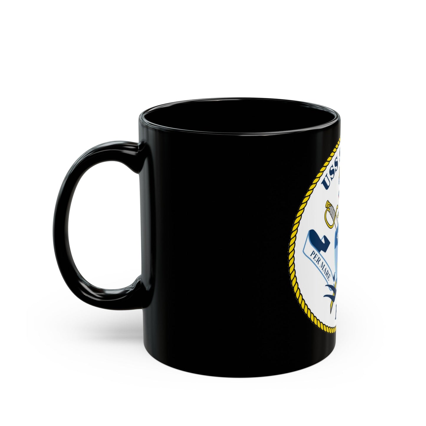 USS Squall PC7 (U.S. Navy) Black Coffee Mug-The Sticker Space