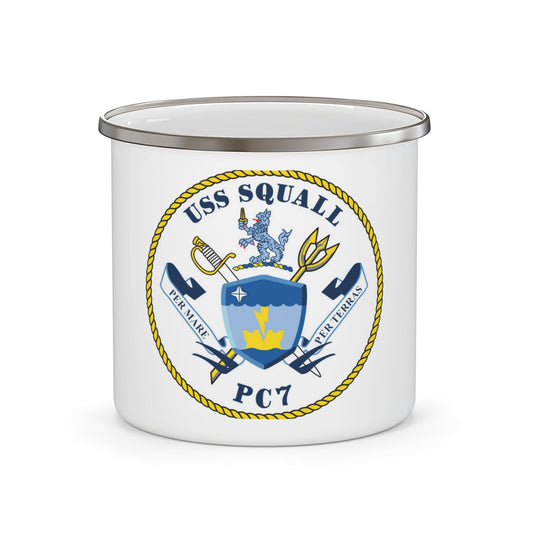 USS Squall PC7 (U.S. Navy) Enamel Mug 12oz-12oz-The Sticker Space