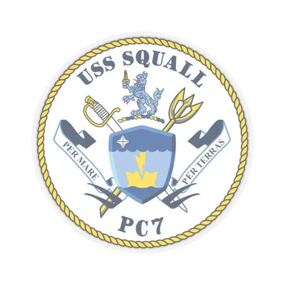 USS Squall PC7 (U.S. Navy) STICKER Vinyl Kiss-Cut Decal 6 Inch Transparent - The Sticker Space