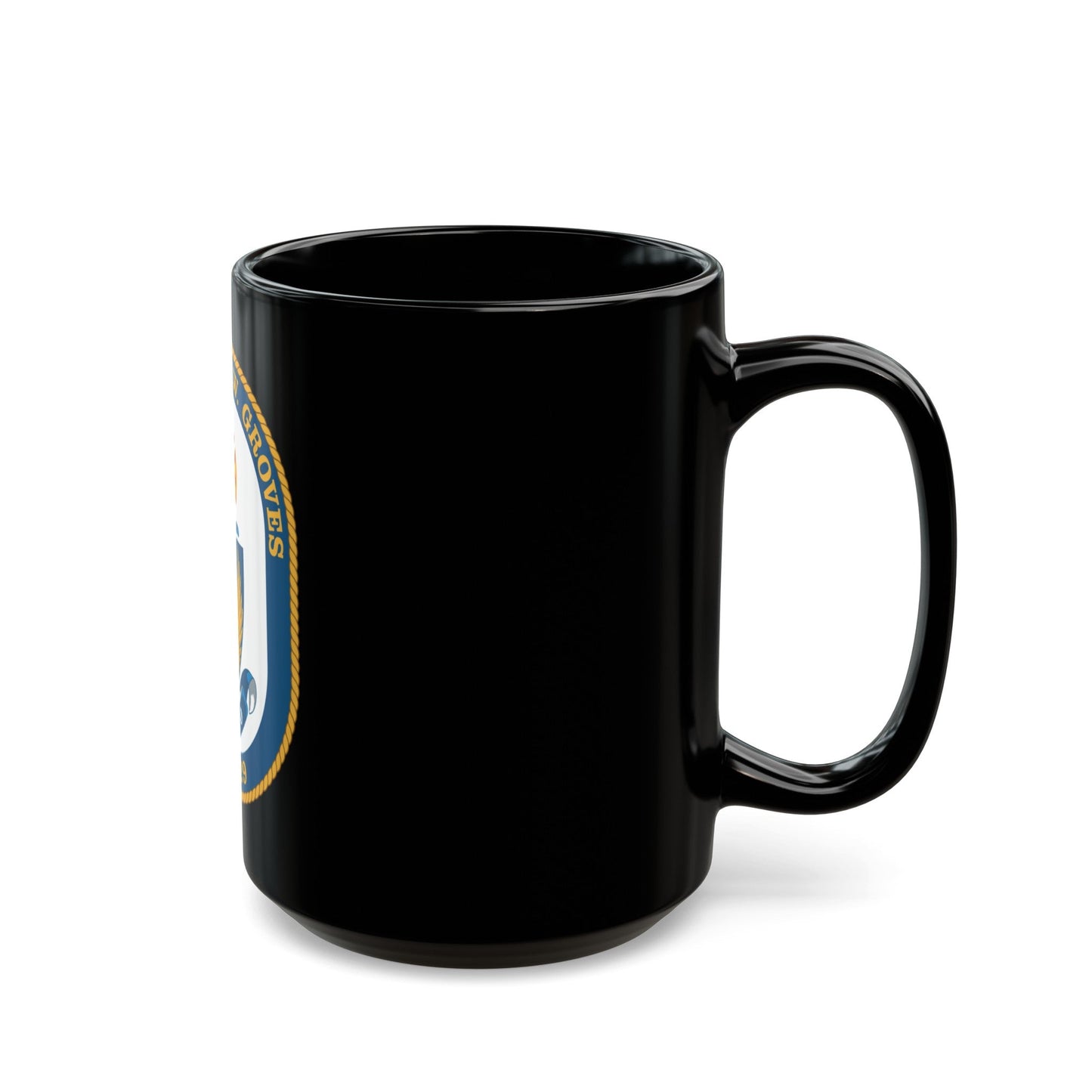 USS Stephen W Groves (U.S. Navy) Black Coffee Mug-The Sticker Space