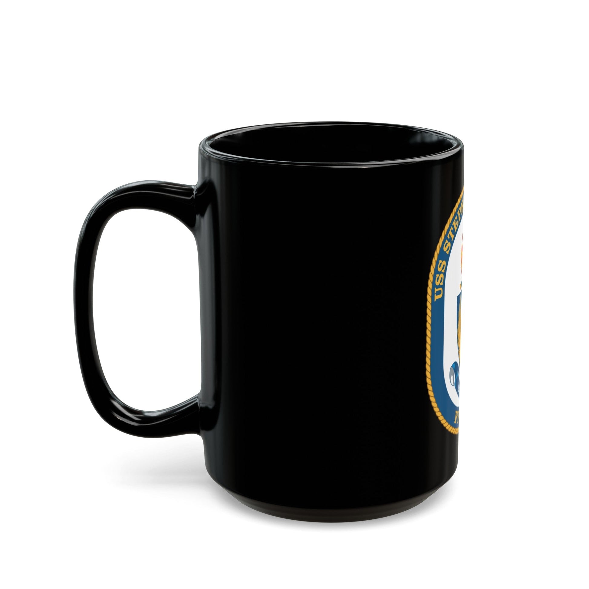USS Stephen W Groves (U.S. Navy) Black Coffee Mug-The Sticker Space