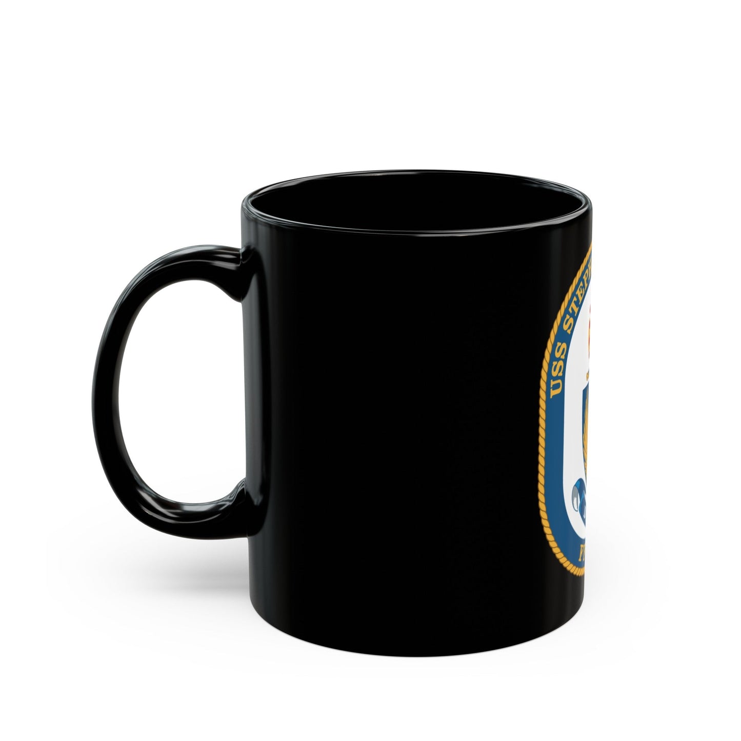 USS Stephen W Groves (U.S. Navy) Black Coffee Mug-The Sticker Space