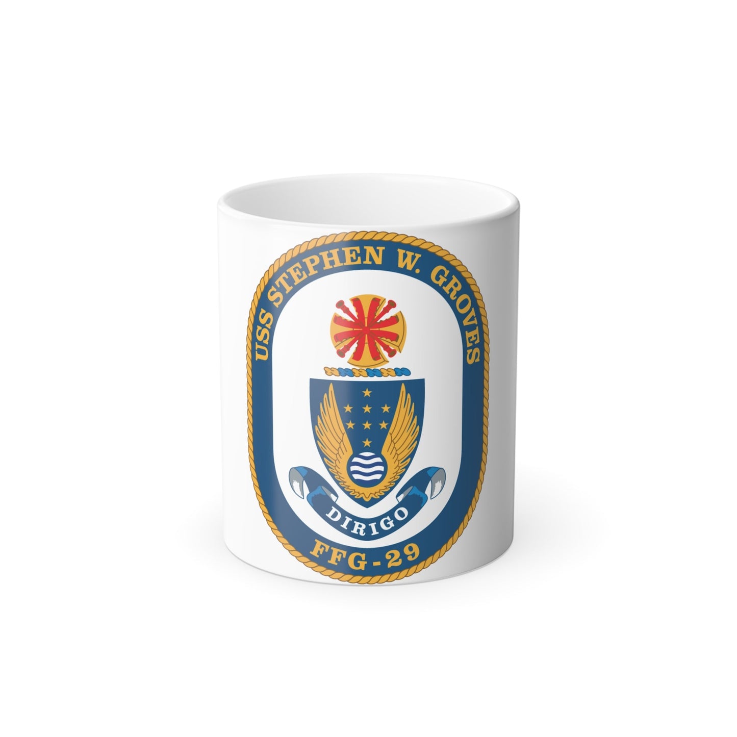 USS Stephen W Groves (U.S. Navy) Color Changing Mug 11oz-11oz-The Sticker Space