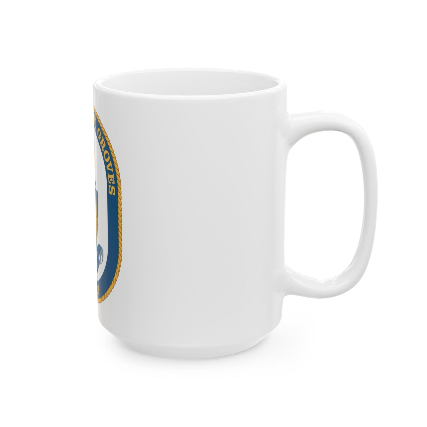 USS Stephen W Groves (U.S. Navy) White Coffee Mug-The Sticker Space