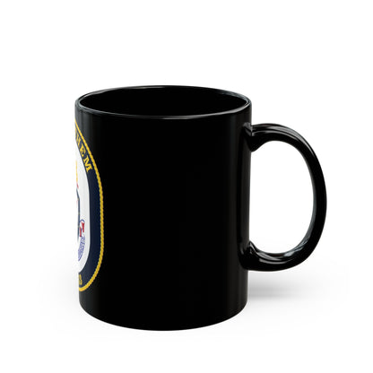 USS Stethem DDG 63 Crest (U.S. Navy) Black Coffee Mug-The Sticker Space