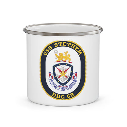 USS Stethem DDG 63 Crest (U.S. Navy) Enamel Mug 12oz-12oz-The Sticker Space