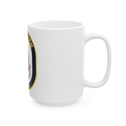 USS Stethem DDG 63 Crest (U.S. Navy) White Coffee Mug-The Sticker Space