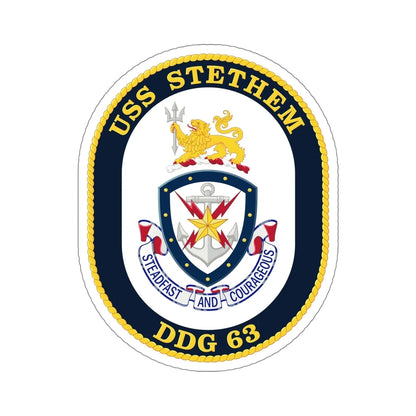 USS Stethem DDG 63 Crest (U.S. Navy) STICKER Vinyl Die-Cut Decal 6 Inch - The Sticker Space