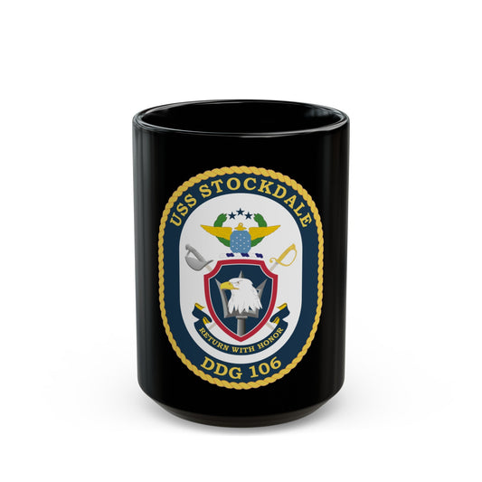USS Stockdale COA (U.S. Navy) Black Coffee Mug-15oz-The Sticker Space