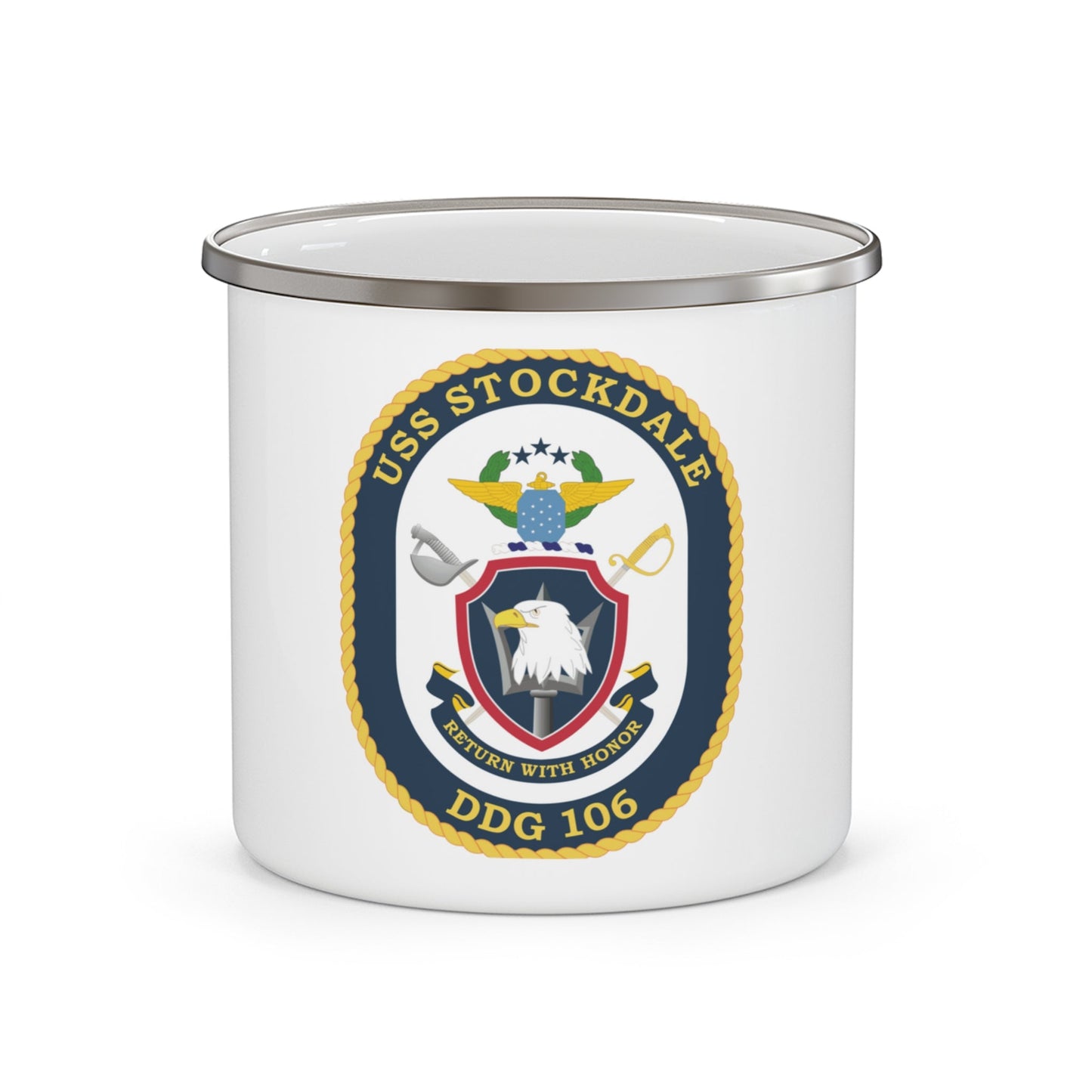 USS Stockdale COA (U.S. Navy) Enamel Mug 12oz-12oz-The Sticker Space