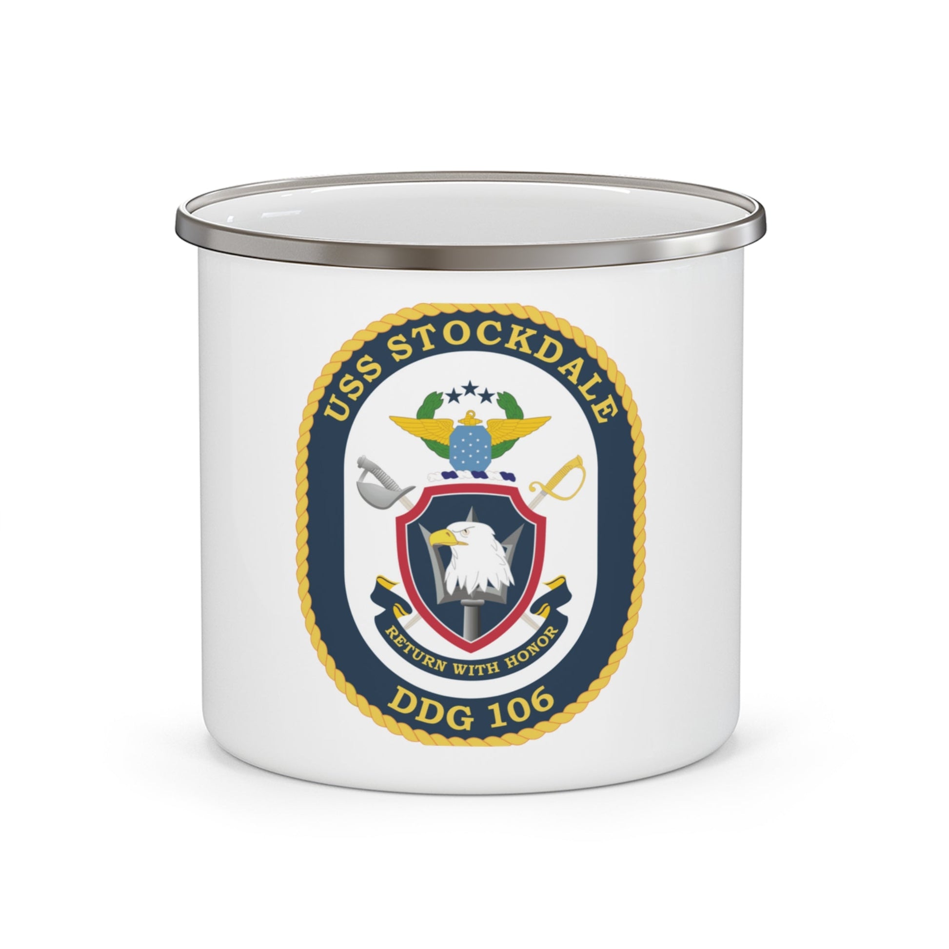 USS Stockdale COA (U.S. Navy) Enamel Mug 12oz-12oz-The Sticker Space