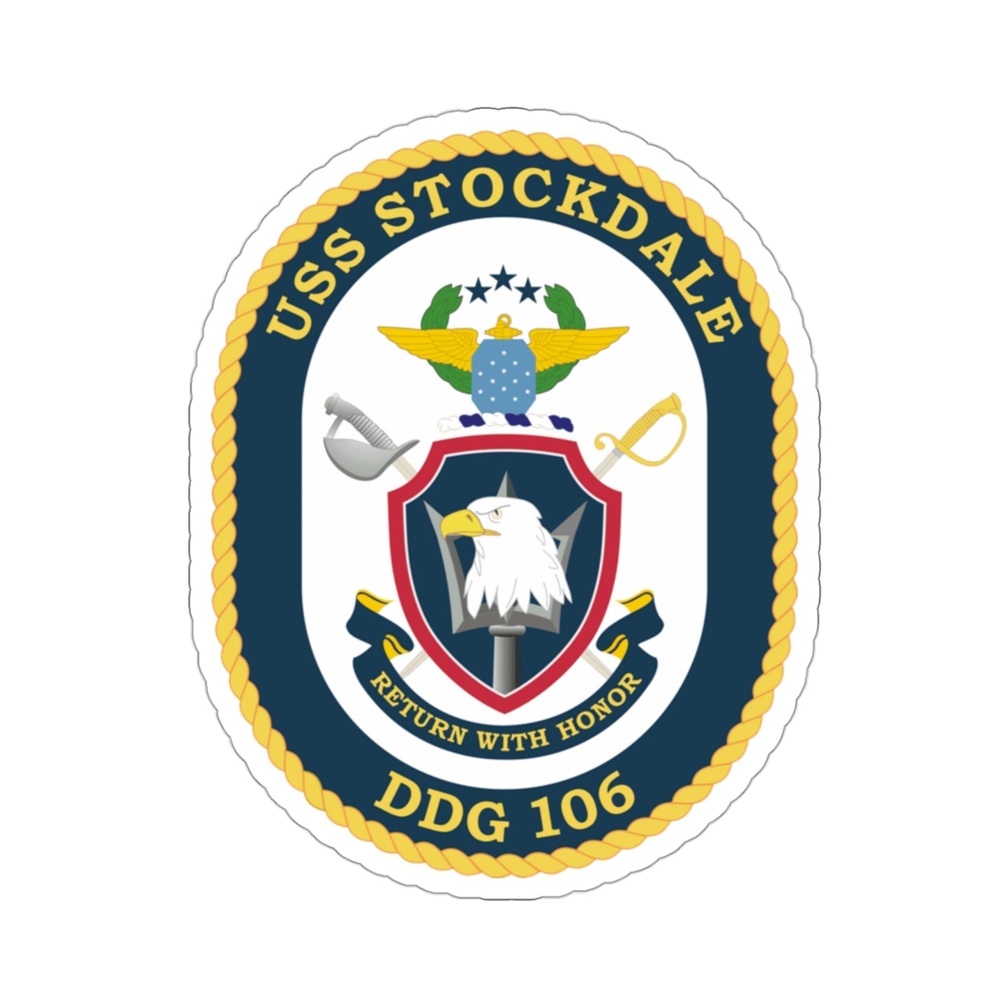 USS Stockdale COA (U.S. Navy) STICKER Vinyl Die-Cut Decal-3 Inch-The Sticker Space