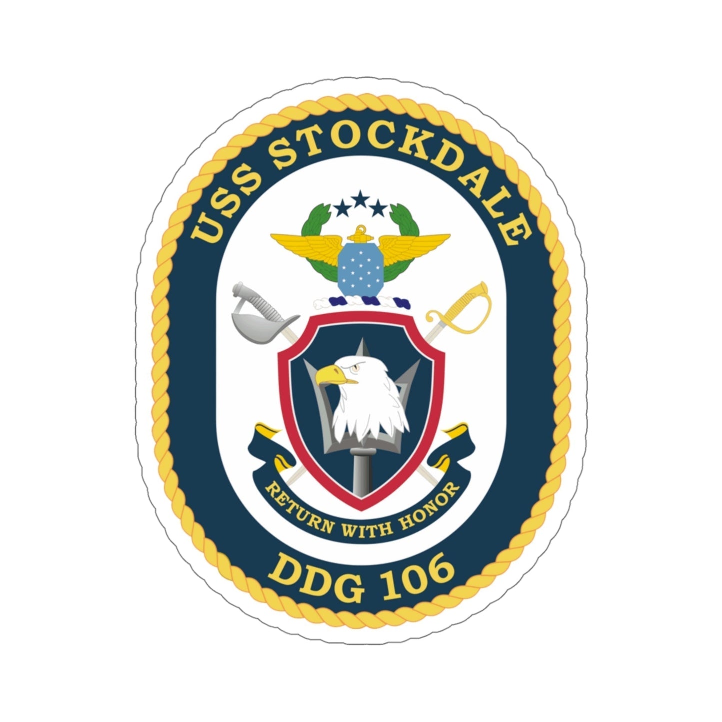 USS Stockdale COA (U.S. Navy) STICKER Vinyl Die-Cut Decal-5 Inch-The Sticker Space