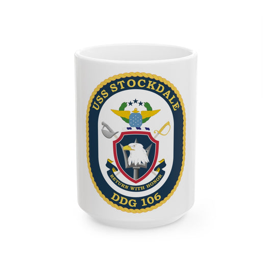 USS Stockdale COA (U.S. Navy) White Coffee Mug-15oz-The Sticker Space