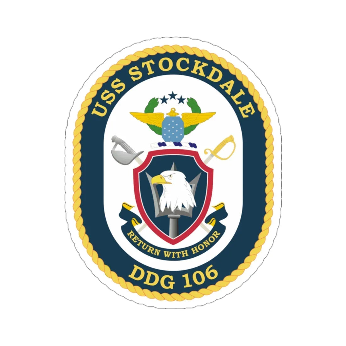 USS Stockdale COA (U.S. Navy) STICKER Vinyl Die-Cut Decal 3 Inch - The Sticker Space