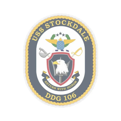 USS Stockdale COA (U.S. Navy) STICKER Vinyl Kiss-Cut Decal 2 Inch Transparent - The Sticker Space