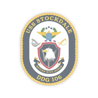 USS Stockdale COA (U.S. Navy) STICKER Vinyl Kiss-Cut Decal 3 Inch Transparent - The Sticker Space