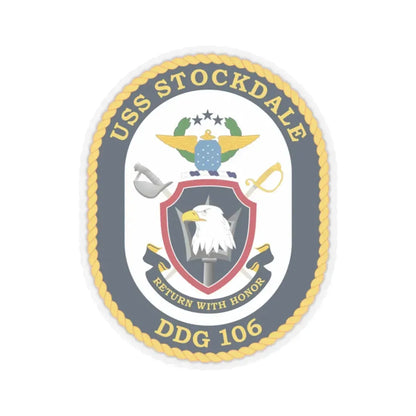USS Stockdale COA (U.S. Navy) STICKER Vinyl Kiss-Cut Decal 4 Inch Transparent - The Sticker Space