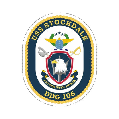 USS Stockdale COA (U.S. Navy) STICKER Vinyl Kiss-Cut Decal 6 Inch White - The Sticker Space