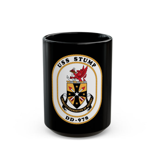 USS Stump DD 978 (U.S. Navy) Black Coffee Mug-15oz-The Sticker Space