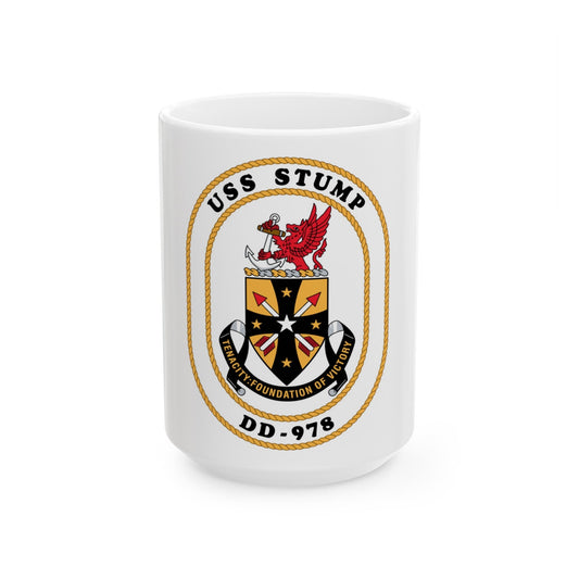 USS Stump DD 978 (U.S. Navy) White Coffee Mug-15oz-The Sticker Space