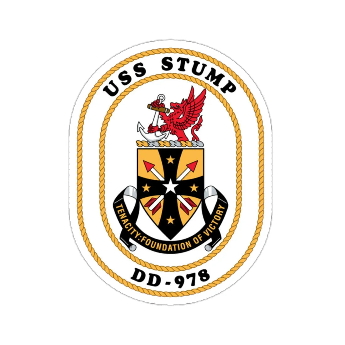 USS Stump DD 978 (U.S. Navy) STICKER Vinyl Die-Cut Decal 2 Inch - The Sticker Space