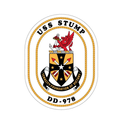 USS Stump DD 978 (U.S. Navy) STICKER Vinyl Kiss-Cut Decal 2 Inch White - The Sticker Space