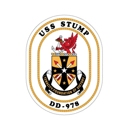 USS Stump DD 978 (U.S. Navy) STICKER Vinyl Kiss-Cut Decal 3 Inch White - The Sticker Space